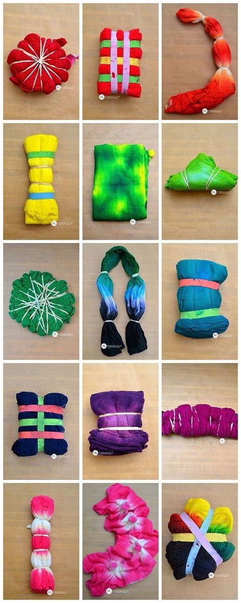 DIY 16 Tie Dye Patterns Tutorial from By Stephanie... - True Blue Me & You: DIYs for Creatives