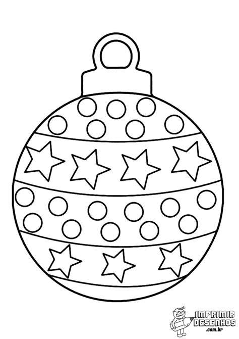 Desenho De Bola De Natal Para Colorir - Bola de natal para colorir e pintar - Imprimir Desenhos