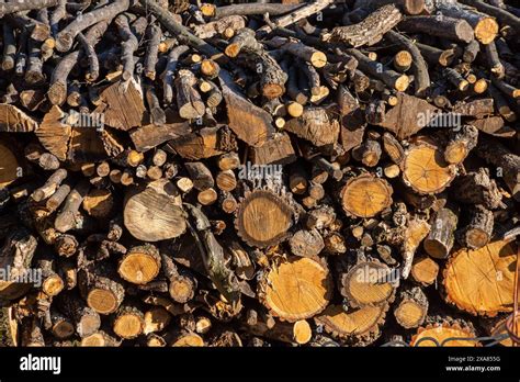 Firewood Wood Pile Stacked Triangle Hi Res Stock Photography And Images