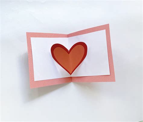 Love Heart Pop Up Card For Valentines Day