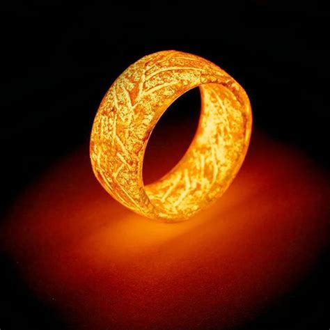 Luminous Glow In The Dark Ring Dark Rings Cracked Ring Resin Ring