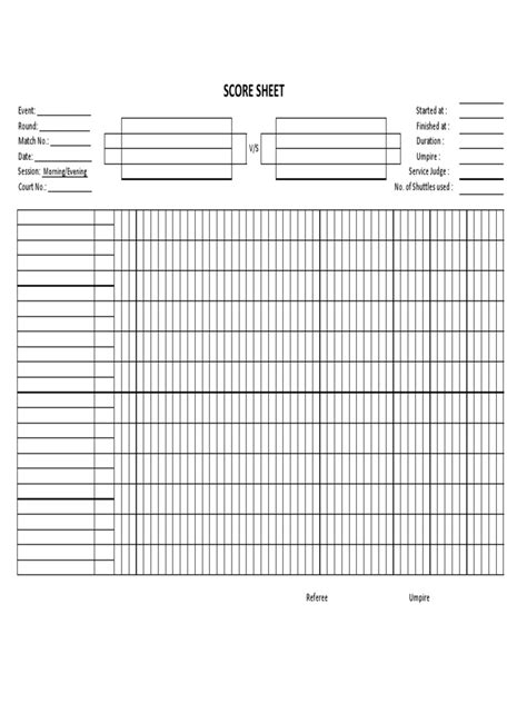 Scoresheet Pdf Pdf