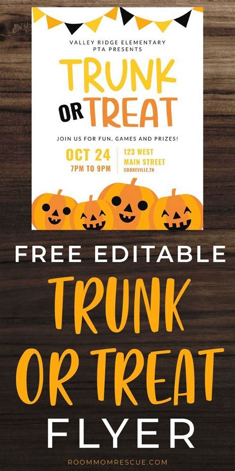 Trunk Or Treat Flyer Template Free To Edit Customize For Your Event Artofit