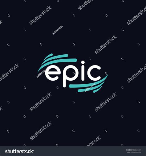 Epic Logo Design Concept Graphic Alphabet Stock Vector Royalty Free