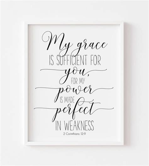 My Grace Is Sufficient For You 2 Corinthians 12 9 Bible Verse Printable