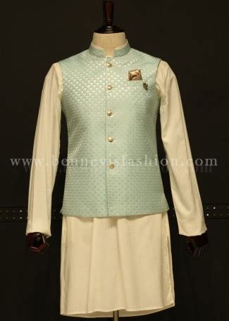 Multicolor Wedding Bandi Kurta Set For Men Bennevis Fashion