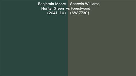 Benjamin Moore Hunter Green Vs Sherwin Williams Forestwood