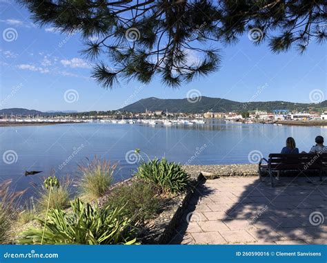 Paysage Sur La Mer Baie Hendaye France Photo Ditorial Image Du