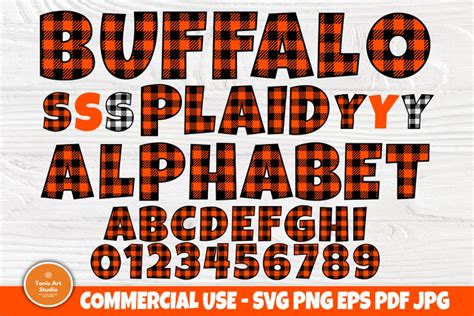 Buffalo Plaid SVG Plaid Alphabet Svg Fonts Plaid Letters 562563