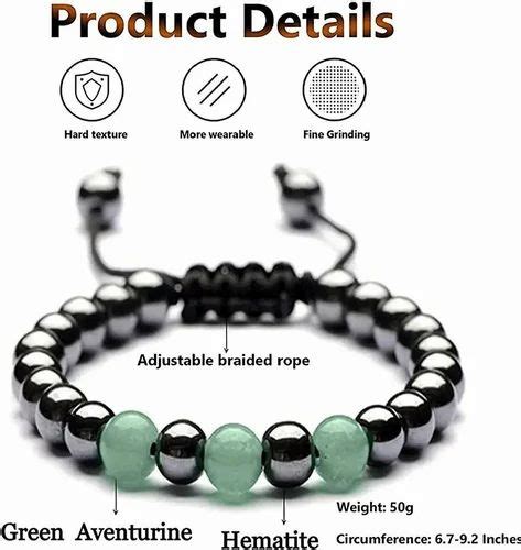 Green Aventurine Hematite Combination Bracelet Adjustable Unisex