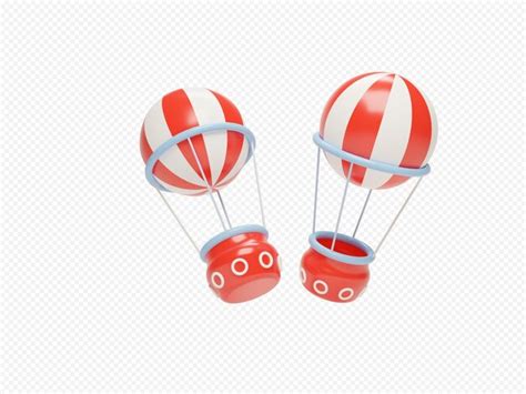 Premium PSD Hot Air Balloon 3d Icon