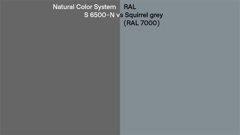 Natural Color System S 6500 N Vs Ral Squirrel Grey Ral 7000 Side By