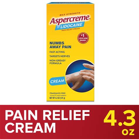 Aspercreme Pain Relieving Creme With Lidocaine Oz Walmart