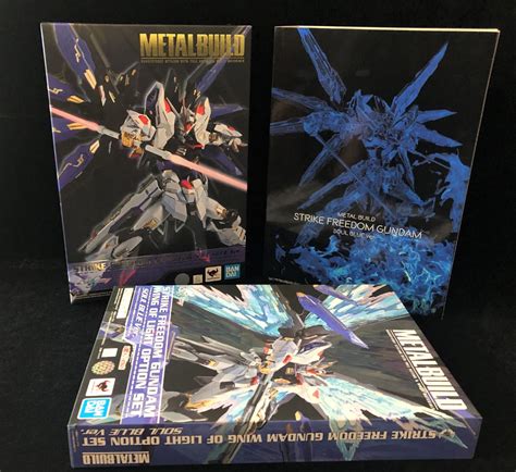 Set Bandai Metal Build Strike Freedom Gundam Soul Blue Ver Tamashii