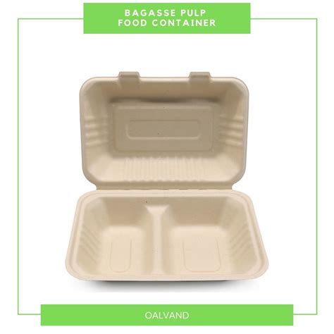 Compartment Biodegradable Disposable Sugarcane Bagasse Food Container