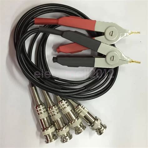 Kelvin Clip LCR Meter Test Leads Lead Alligator Clip With BNC Connector