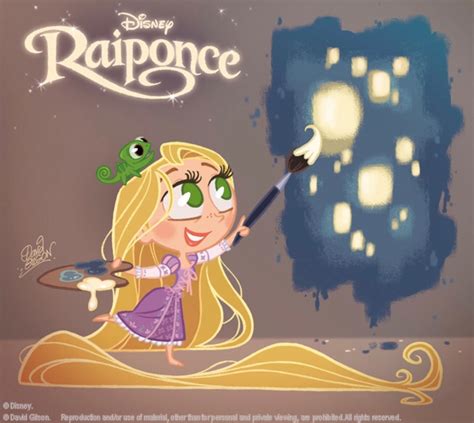 David Gilson Disney Chibi Rapunzel And Pascal Rapunzel Disney