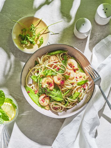 Spaghetti Met Pittige Knoflookgarnalen En Peultjes Project Gezond