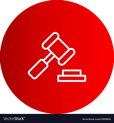 Law hammer icon Royalty Free Vector Image - VectorStock