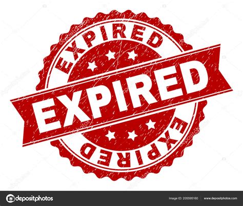 Grunge Textured Expired Stamp Seal Stock Vector Image By