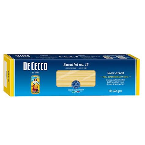 De Cecco Bucatini No 15 Semolina Pasta 16 Oz Walmart