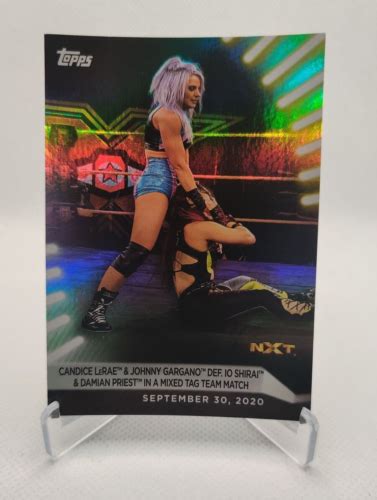 2021 WWE Women S Division Rainbow Foil 77 Candice LeRae Io Shirai EBay