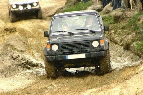 Off Road Competition Mitsubishi Pajero During Off Road Competition