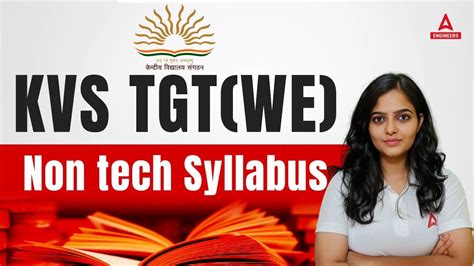 KVS TGT WE 2023 KVS TGT WE Non Tech Syllabus YouTube