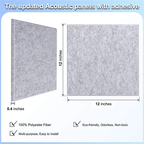 Buy 18 Pack Gray Acoustic Panels 12 X12 X 0 4 Soundproof Wall Panels