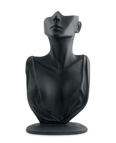 Black Necklace And Earring Jewelry Display Bust Mannequin