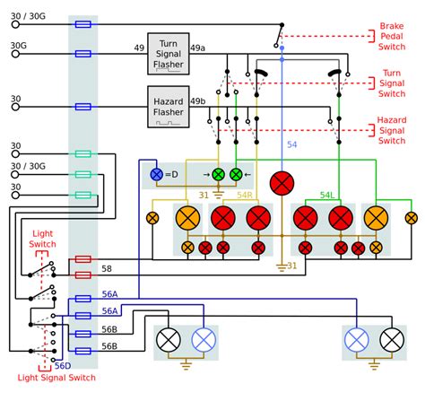 Diagrama Del Circuito De Los Espejos Eléctricos Del Automov