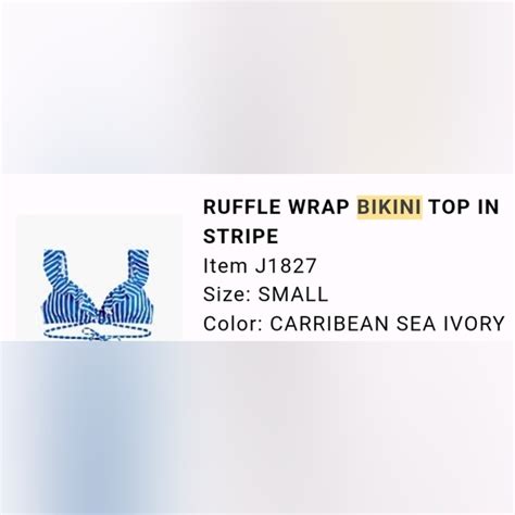 J Crew Swim Jcrew Ruffle Wrap Bikini Top In Stripe Poshmark