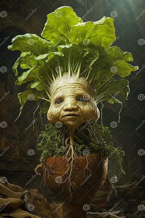 A Mandrake Root Character Reflecting Its Magical And Mythical