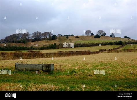 The Fields Just Below The Old Sarum Hill Fort Outside Salisbury Where