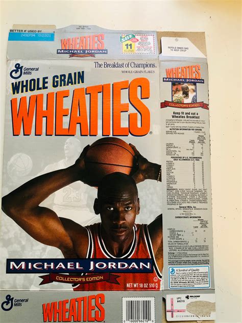 Michael Jordan NBA legend Wheaties flat cereal box 1993 – Fastball ...