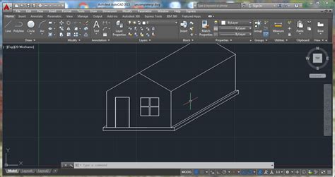 How to draw a simple house in 2D using AutoCAD?