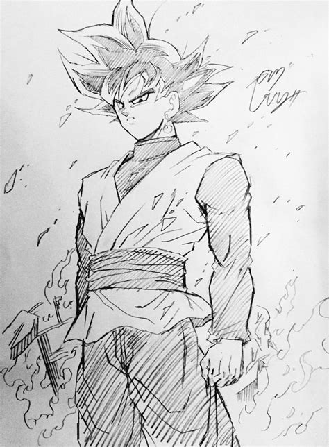 Black Goku Drawn By Young Jijii Found By Songokukakarot Goku