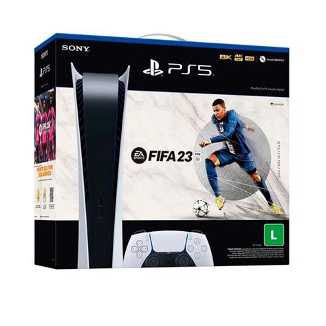 Console PlayStation 5 Digital Edition Branco Fifa 23 Controle Sem