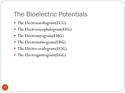 Sources Of Bioelectric Potentials Ppt