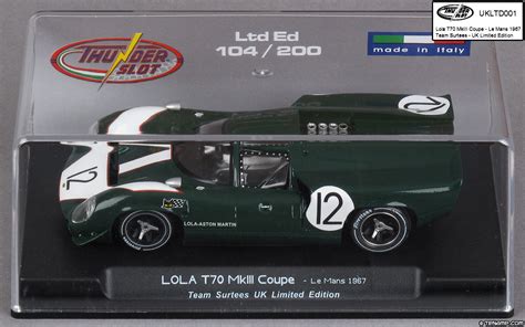 Thunderslot UKLTD001 Lola T70 Mk3 Coupe 12 Le Mans 24hrs 1967