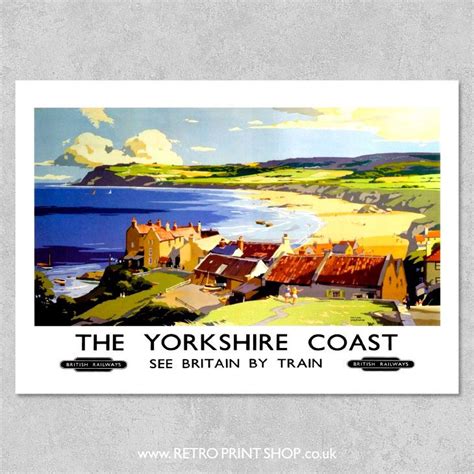 Br Yorkshire Coast Poster Vintage Railway Posters Retro Print Shop