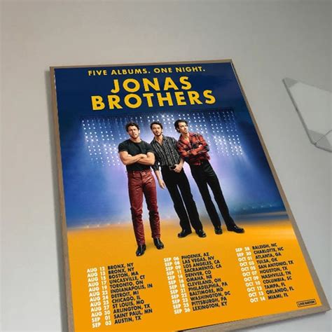 Jonas Brothers Five Albums One Night Tour 2023 Poster Sold By