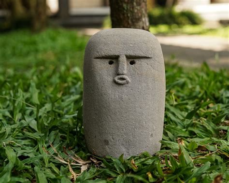 Funny Stone Stone Face Figurine Meme Funny Stone Stone - Etsy