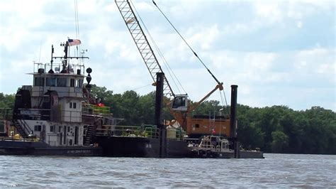 Corps Engineers Dredging Mississippi River Youtube