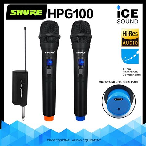 Jual Shure Hpg Chargeable Microphone Wireless Mic Nirkabel Mikrofon