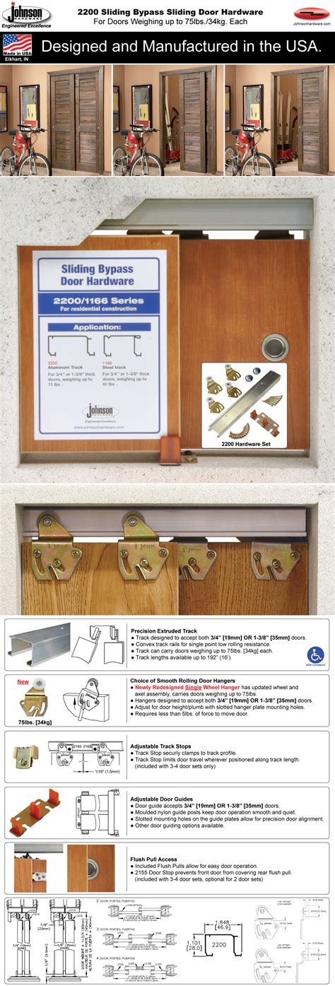 Johnson Hardware 2200 Sliding Bypass Door Hardware | Jhusa.net