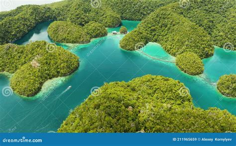 Aerial View Of Sugba Lagoon Siargao Philippines Stock Image Image