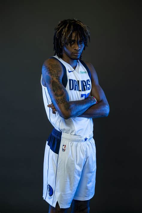 Dallas Mavericks Forward Greg Brown Iii 36 Poses For A Photo During