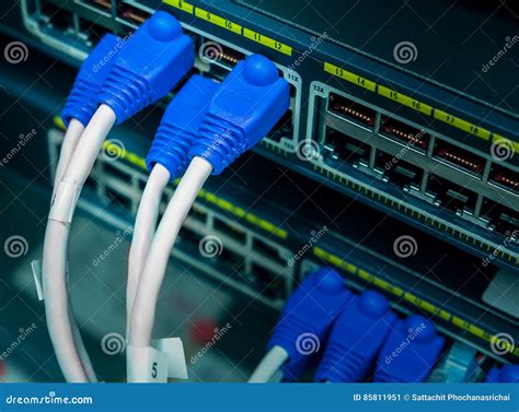 Network Switch Mount on Rack Stock Image - Image of computing, server ...