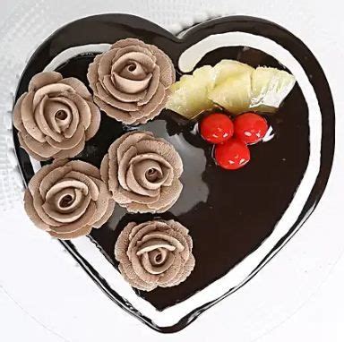 Send Chocolate Rose Heart Cake To Guwahati Online With Petalscart